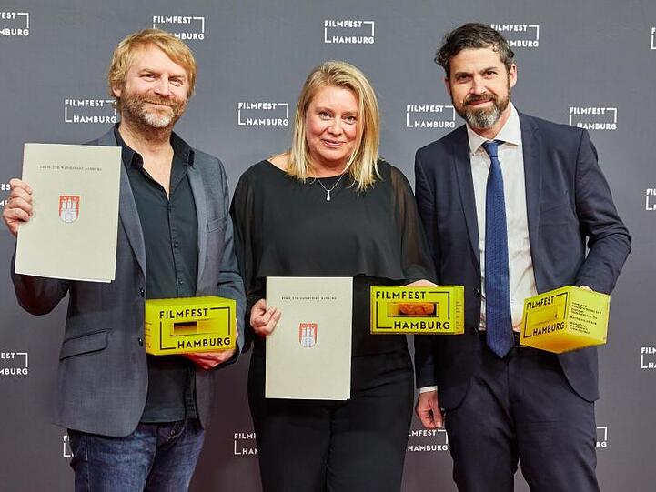 Die Gewinner der Produzentenpreise: Michael Henrichs (l-r), Verena Gräfe-Höft und Ingmar Trost.