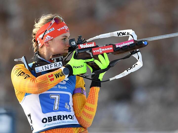 Verpasste mit Deutschlands Frauen-Staffel das Podium in Oberhof: Denise Herrmann.