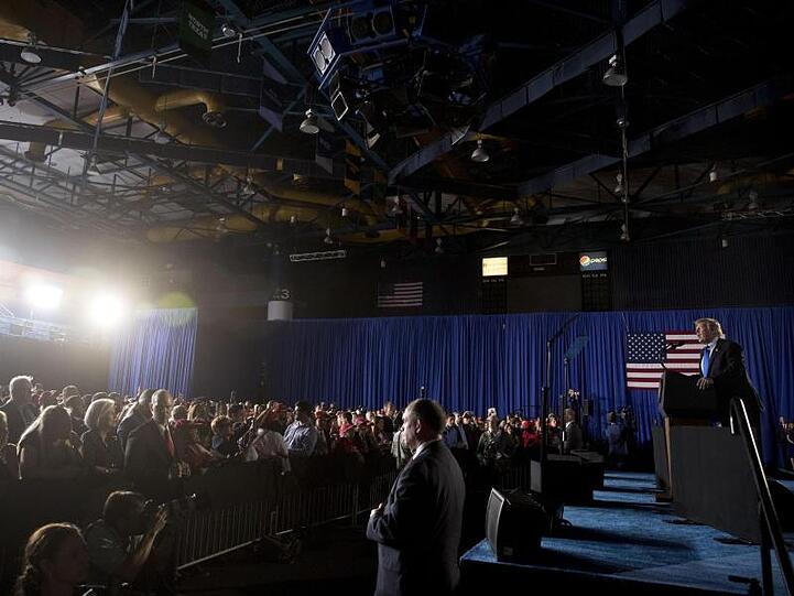 Donald Trump bei seiner Rede in Miami.