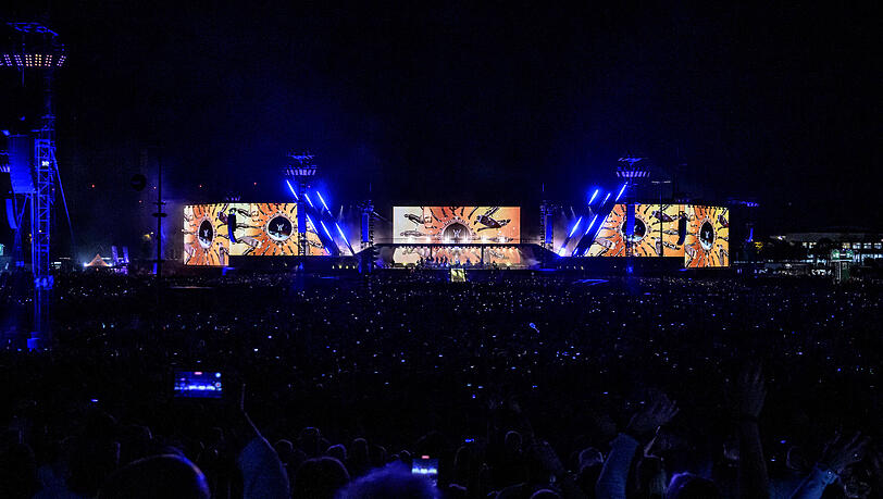 Robbie Williams trat 2022 an der Messe München auf.