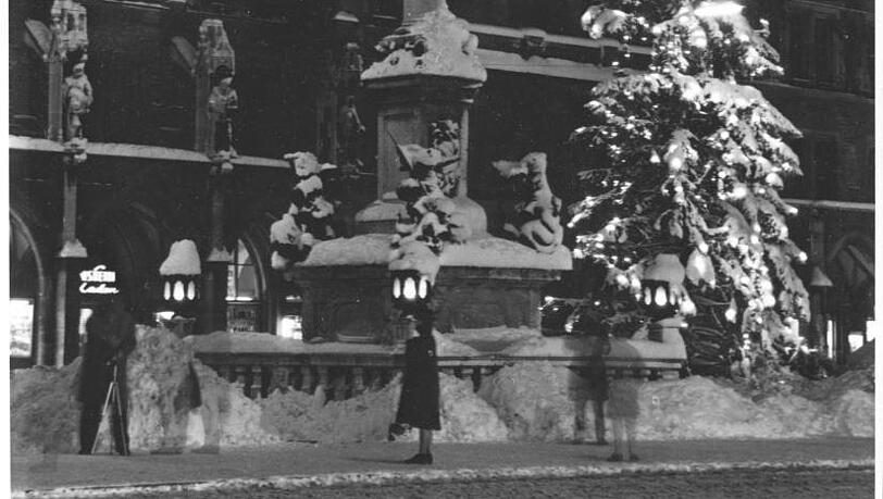 Reichlich Schnee lag 1939 in der Innenstadt.