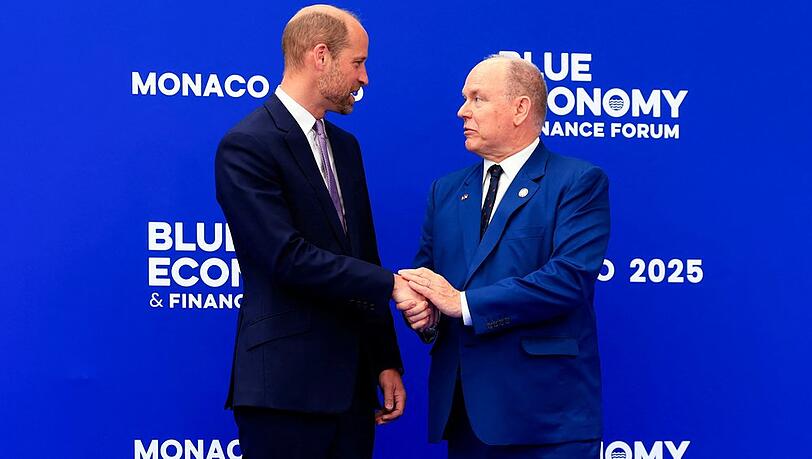 Prinz William beim "Blue Economy And Finance Forum" in Monaco mit Fürst Albert II.