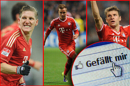 Bastian Schweinsteiger, Mario Götze, Thomas Müller: FC-Bayern-Stars und ihre Facebook-Fans. Wer ist der Like-König? Wir haben mal den Check gemacht...