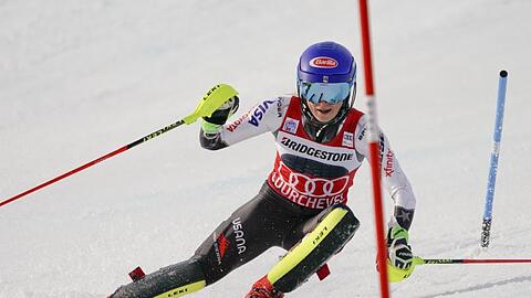 Holte beim Slalom in Courchevel ihren 50. Weltcup-Sieg: Mikaela Shiffrin aus den USA.