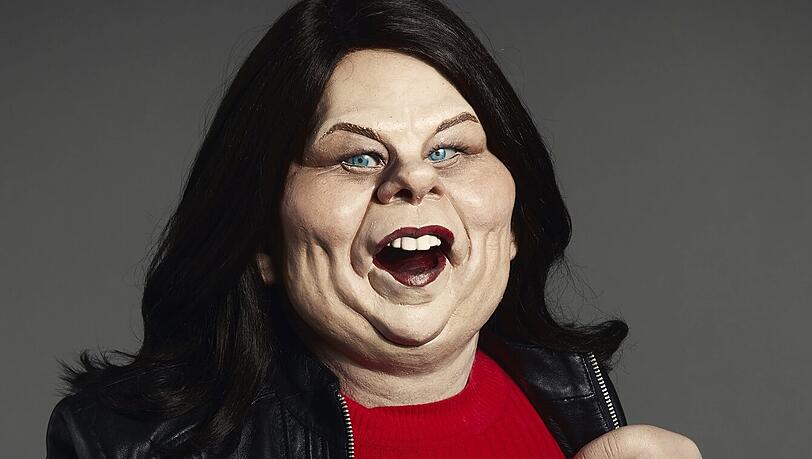 So sieht Annalena Baerbock als "Spitting Image"-Puppe aus. So sieht Annalena Baerbock als "Spitting Image"-Puppe aus.