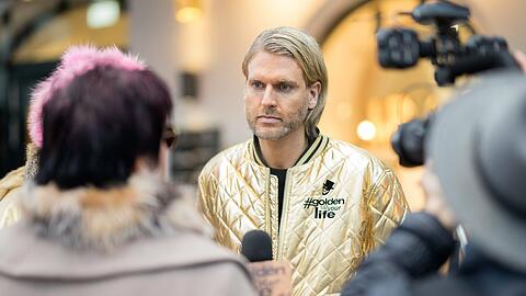 Robin Bade bei einem Glamour-Auftritt in Kitzbühel.
