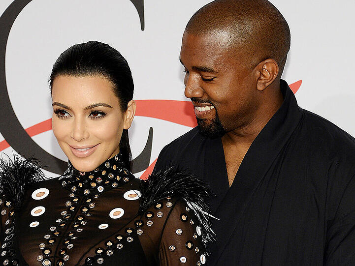 Kim Kardashian und Kanye West bei einer Veranstaltung in New York