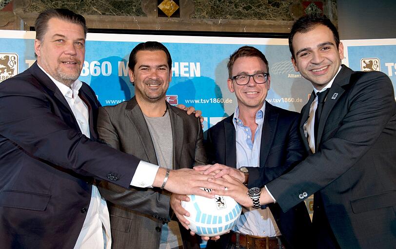 Von links: Präsident Gerhard Mayrhofer, Sportchef Gerhard Poschner, Geschäftsführer Markus Rejek und Investorenvertreter Noor Basha