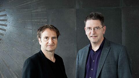 Daniel Ott und Manos Tsangaris (rechts) leiten ein letztes Mal die Münchner Musiktheater-Biennale.