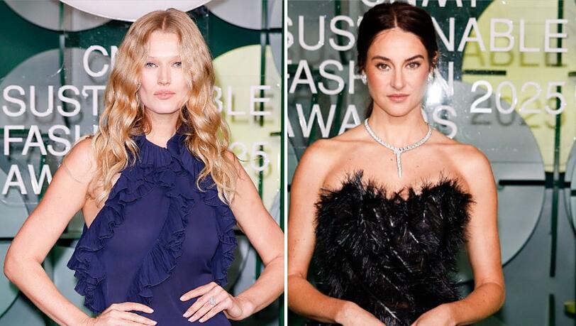 Toni Garrn (l.) und Shailene Woodley kamen zu den CNMI Sustainable Fashion Awards in Mailand.
