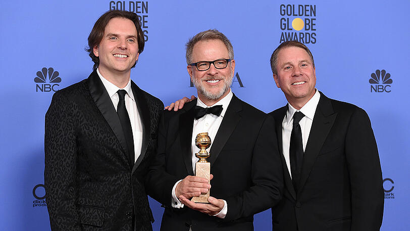 Byron Howard (l.), Rich Moore (m.) und Clark Spencer: Bester Animationsfilm ("Zootopia").