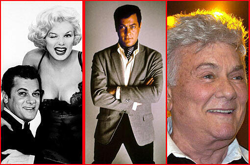 Filmlegende Tony Curtis: 1959 an der Seite von Marilyn Monroe in "Manche mögens heiß" (links). Seinerzeit war er einer der schönsten Männer Hollywoods. 2004 wurde er mit der Goldenen Kamera für sein Lebenswerk geehrt (rechts).