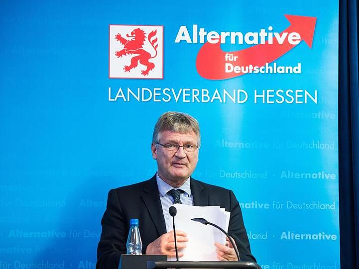Jörg Meuthen am Samstag beim Landesdelegiertenparteitag der AfD Hessen.