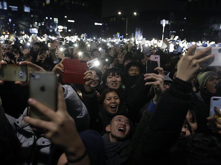 In Seoul ist zum Jahreswechsel das Selfie Trumpf.