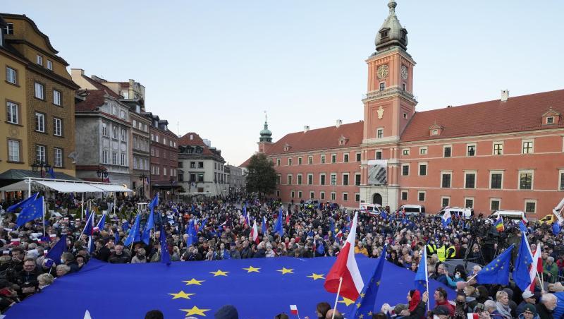 Eine Pro-EU-Demonstration in Warschau.