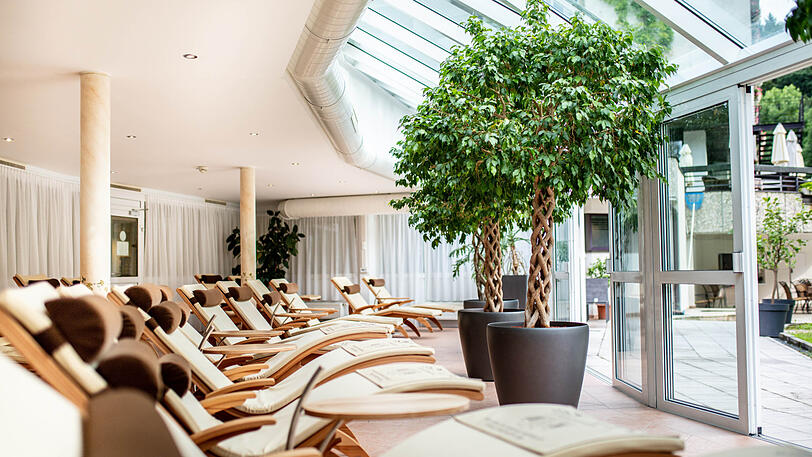 Schwimmen und erholen im Wellness-Bereich des Warmbaderhofs.