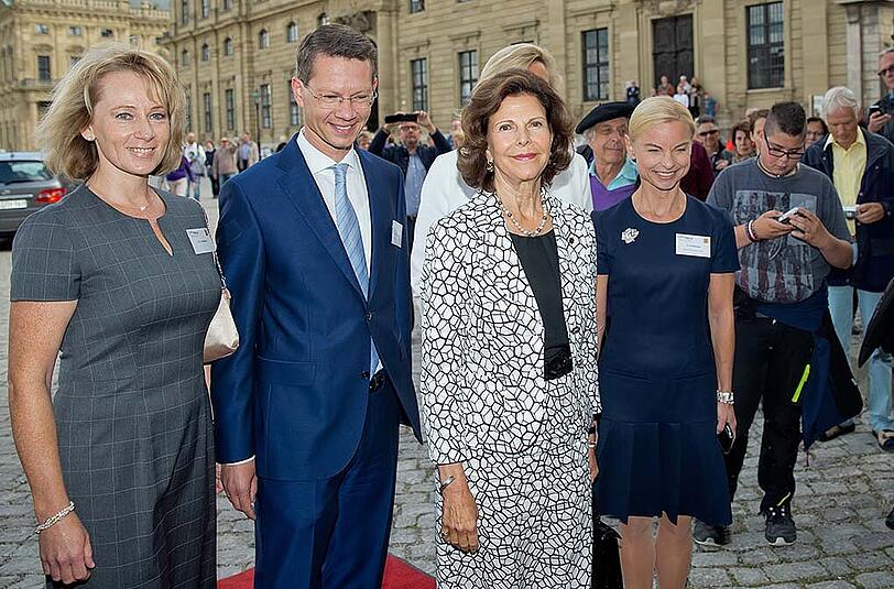 Die Bilder vom Besuch der schwedischen Königin Silvia in Würzburg.