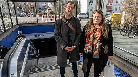 Christian Weiß und Simone Egger beim Spaziergang mit der AZ durchs Hasenbergl.