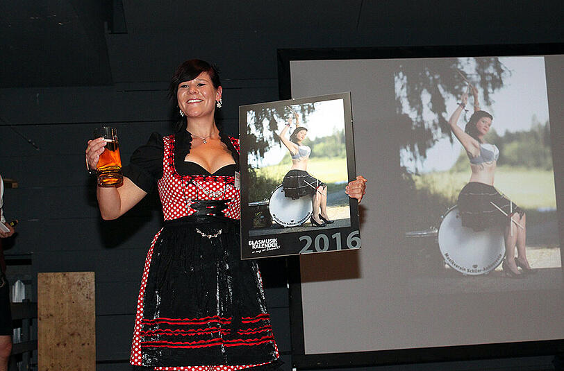 Impressionen von der Vorstellung des Blasmusikkalenders 2016.