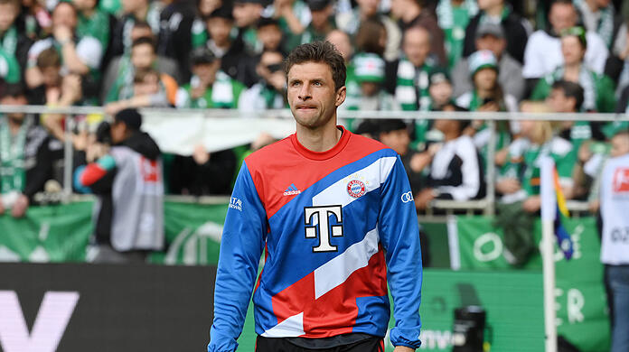 Thomas Müller saß auch gegen Werder Bremen zunächst wieder nur auf der Bank.