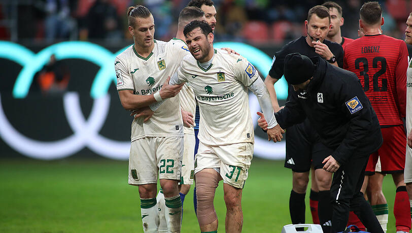 Musste verletzt runter: Sechzig-Kicker Kevin Volland. Musste verletzt runter: Sechzig-Kicker Kevin Volland.