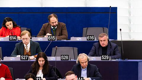 Der Stuhl von Peter Bystron, Platz Nummer 528, war leer, als &uuml;ber die Aufhebung seiner Immunit&auml;t abgestimmt wurde.