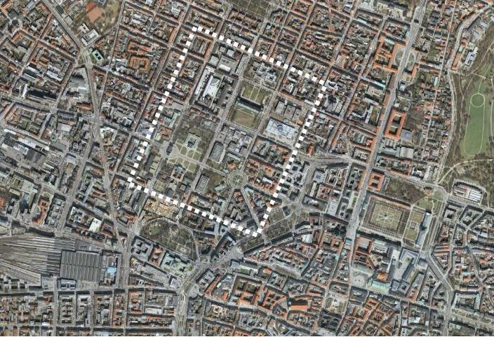 Um diesen Bereich geht's: das Kunstareal in der Maxvorstadt.