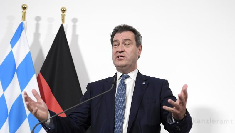 Markus Söder, CSU-Vorsitzender und Ministerpräsident von Bayern, spricht bei einer Pressekonferenz in Wien. Foto: Hans Klaus Techt/APA Markus Söder, CSU-Vorsitzender und Ministerpräsident von Bayern, spricht bei einer Pressekonferenz in Wien. Foto: Hans Klaus Techt/APA