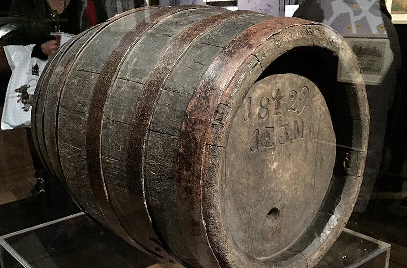 Das älteste Bierfass Münchens (71,6 l) stammt von 1829.