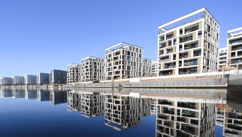 Neubauten in Offenbach. Die Grundsteuer ist mit Einnahmen von 14 Milliarden Euro im Jahr eine der wichtigsten kommunalen Einnahmequellen.