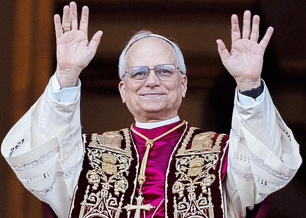 Der neue Papst Leo XIV. nach dem beendeten Konklave. Der neue Papst Leo XIV. nach dem beendeten Konklave.