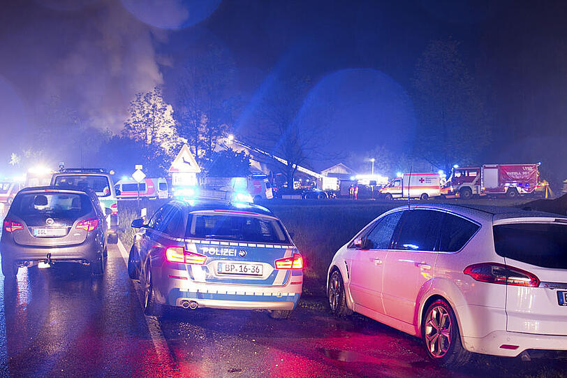 Die Bilder vom Großbrand des Gästehauses im Landkreis Berchtesgadener Land.