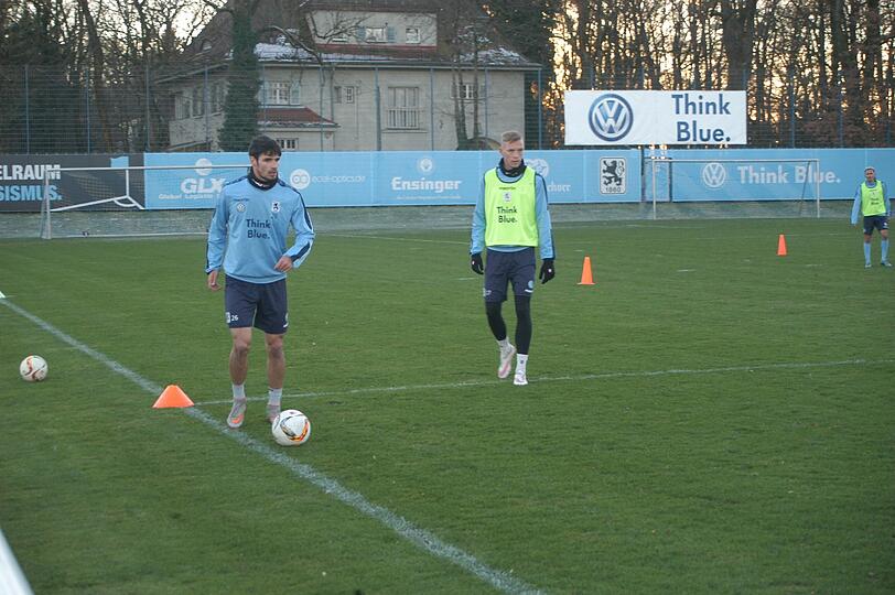 Vor allem das Kombinationsspiel trainierten die Löwen in der Trainingseinheit am Dienstag.