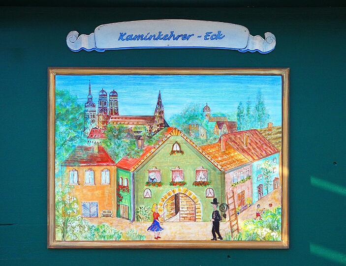 Im Hirschgarten ist Platz für 8000 Gäste - und naive Kunst.