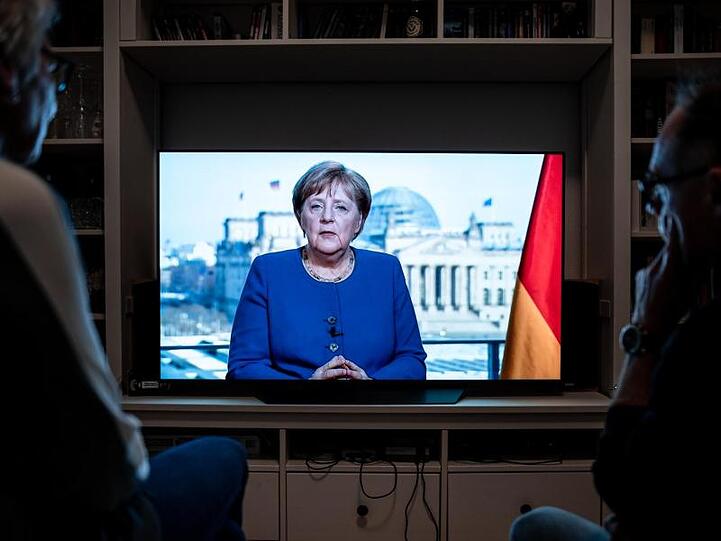 In ihrer Rede appellierte Angela Merkel an die Disziplin der Bürger.