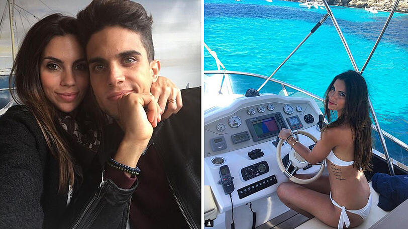 Melissa Jimenez ist die Verlobte von Marc Bartra, der durch den Bombenanschlag verletzt fehlt. Die spanische Sportjournalistin pflegt den Kicker wieder gesund.