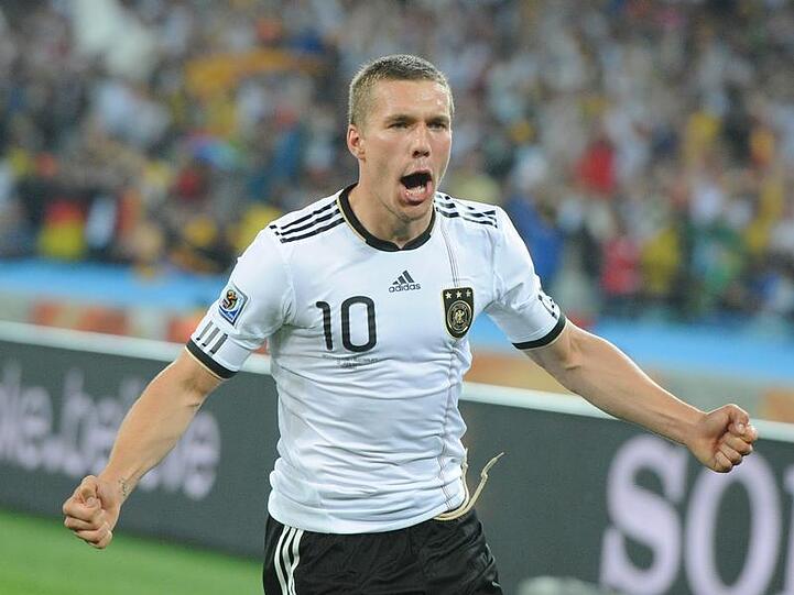 Lukas Podolski erzielte das erste Tor für Deutschland bei dieser WM