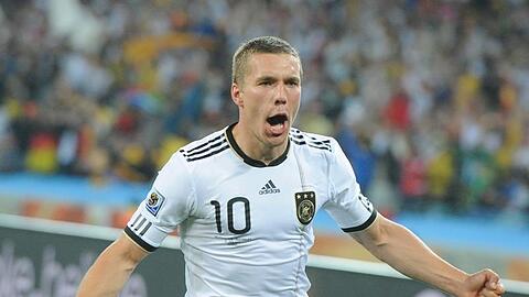 Lukas Podolski erzielte das erste Tor für Deutschland bei dieser WM