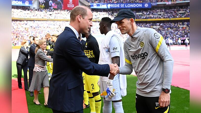 Prinz William (r.) und Thomas Tuchel beim FA-Cup-Finale im Sommer 2022 in London.