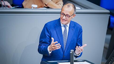 Unionsfraktionschef Friedrich Merz während der Generaldebatte.