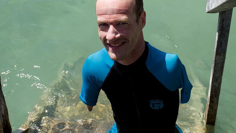 Noch vor eineinhalb Jahren hatte er panische Angst vor Wasser: Para-Schwimmer Janis McDavid.