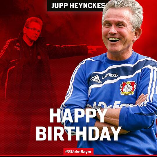 Auch sein früherer Arbeitgeber Bayer Leverkusen gratuliert: "Jupp #Heynckes wird heute 71 Jahre alt! Wir wünschen #happybirthday und alles Gute! #StärkeBayer"