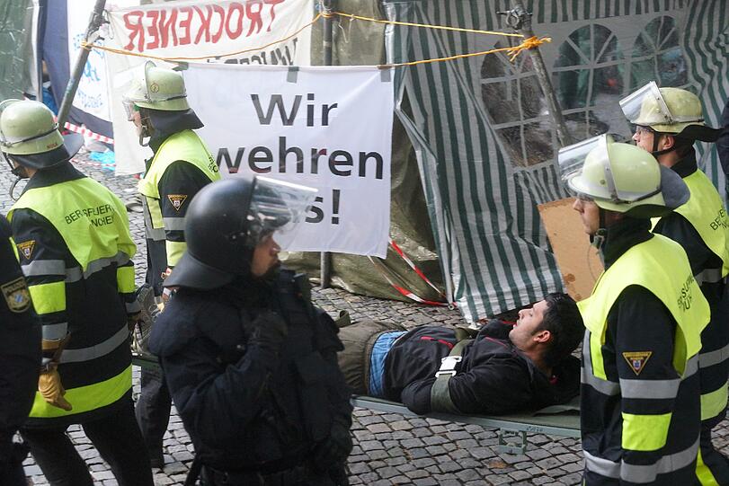 Das Hungerstreik-Camp auf dem Münchner Rindermarkt ist Ende Juni von der Polizei geräumt worden.
