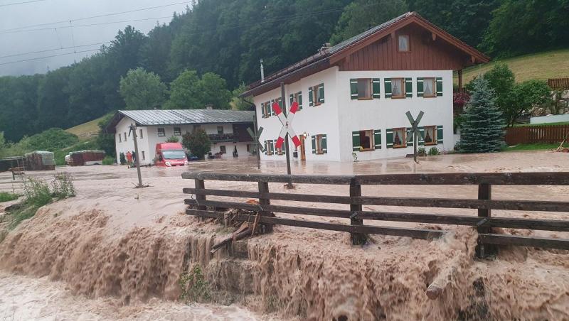 Der Landkreis Berchtesgadener Land hat nach starkem Regen den Katastrophenfall ausgerufen.
