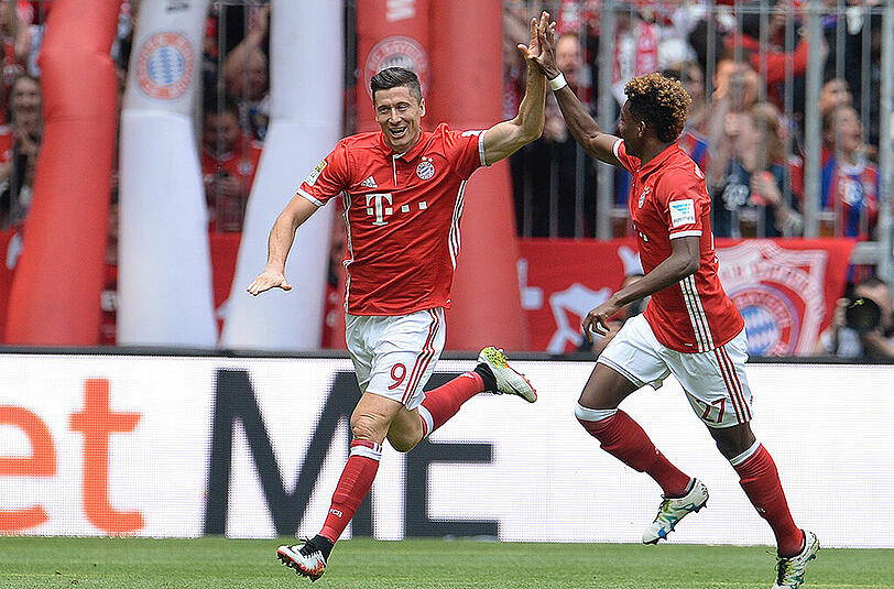 Robert Lewandowski erzielte in der 12. Minute sein 30. Saisontor!