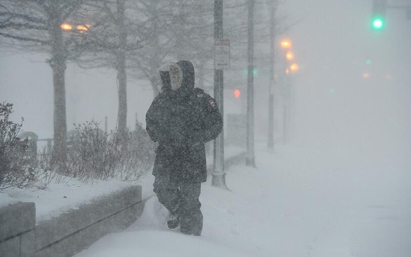 Schneechaos im Nordosten der USA: Bilder aus Boston.