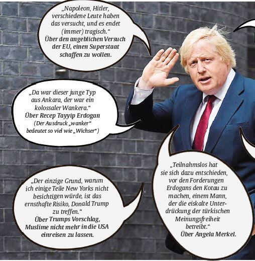 Die Sprüche von Boris Johnson.
