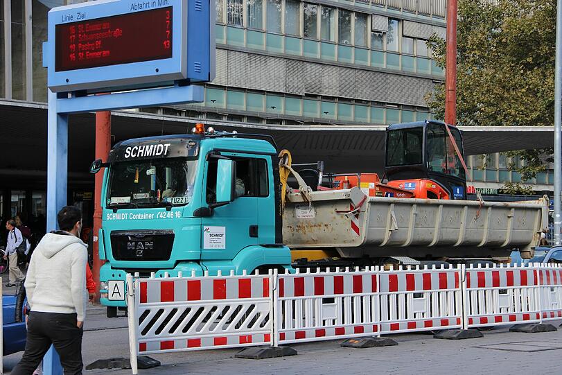 So sah's noch vor zwei Wochen am Hauptbahnhof aus - vor dem eigentlichen Baubeginn