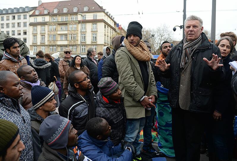 Bilder vom Hungerstreik in München.