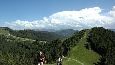 Ein Wanderweg in den Ammergauer Alpen.